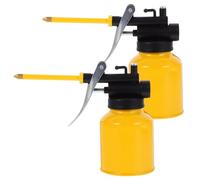 CORHAD 2pcs High Pressure Oil Can with Aluminum Alloy Body and Flexible Precision Nozzle for Home Car Bike Maintenance Portable and Oil Dispensing Tool in Yellow