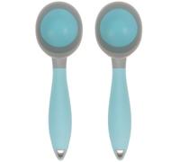 CORHAD 2pcs Ice Cream Scoop and Fruit Baller Set, Food-Grade Rubber Handles, Grey Blue, Suitable for Watermelon, Dessert and Ice Cream Serving in Kitchen