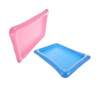 CORHAD 2pcs Inflatable Floating Drink Holder Tray for Pool Party Rose Red PVC Water Table Cooler Quick Inflate Deflate for Beach Hot Tub Outdoor Summer Supplies