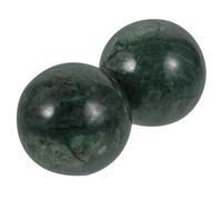 CORHAD 2pcs Jade Handballs Hand Massage Tools Massaging Balls Portable Polished Design Green Stretch Fingers Gift for Elder People and Family Home Decoration