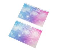 CORHAD 2pcs Kalimba Thumb Piano Stickers Colorful 17-note and 21-note Decals for Beginners Practical Teaching Accessory Design