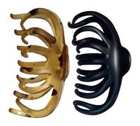 CORHAD 2pcs Large Vintage Hair Claw Clips with French Design, Plastic and Resin Material, Not Easy to Break, Elegant Retro Style for Hair Styling and Ponytail Holder