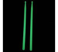 CORHAD 2pcs Luminous Nylon Drum Sticks Green with Smooth Body round Shape, for Professional Drummers and Night Performances