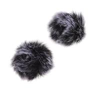 CORHAD 2pcs Microphone Cover Artificial Windproof Sleeve Noise Reduction and Dust Protection Black and White for Professional Use