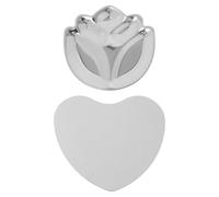 CORHAD 2Pcs Mini Nail Holder Mixing Palette Ring Alloy Metal Heart Flower Shaped Compact Sl reative Design for DIY Nail Art Powder and Professional Services in A Salon