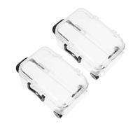 CORHAD 2pcs Mini Transparent Black Dollhouse Luggage Boxes Compact Storage Organizer Set for Miniature Clothes and Party Favors Privacy Focused Design Enhances Realistic Play and