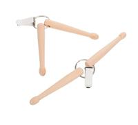 CORHAD 2pcs Mini Wood Drumstick Keychain Key Ring Accessories for Musicians Rhythm Practice