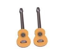CORHAD 2Pcs Miniature Guitar Props Wooden Guitar Models for Dollhouse Supplies Decorative Desktop Miniatures for Creating and Enhancing Your Decor