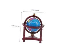 CORHAD 2pcs Miniature World Globe for Dollhouse Educational Tiny Model Globes in White for Study for Micro Landscape and Learning