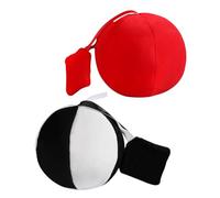 CORHAD 2pcs Montessori Soft Plush Sensory Ball for Boy Girl Year Washable Red Black High Contrast Teething for Tummy Visual Development and Sensory Exploration