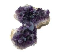 CORHAD 2pcs Natural Amethyst Crystal Cluster for DIY Craft Decorations Beautiful Luster and Elegant Purple Color, for Collection Or Flowerpot Stone Display