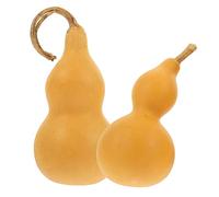 CORHAD 2pcs Natural Dried Gourd Desktop Decor with Fine Craftsmanship Chic Tabletop Adornment for Home Feng Shui and Decorative Display Random