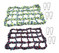 CORHAD 2pcs Parrot Climbing Net Hammock Toy for Cage Bite Resistant Hanging Bed for Hamsters and Parrots Practical and Safe Accessory Green and Black