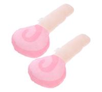 CORHAD 2pcs Plush Dog Chew Toy Squeaky Lollipop Shaped Pet Plaything for Dogs Grinding Interactive Toy Soft and Wear-resistant Material for Chewing and Playing