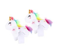 CORHAD 2pcs Plush Unicorn Slap Bracelets Soft Plush Animal Wristbands with PP Cotton Filling Cute Cartoon Design Comfortable Party Favors