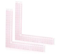 CORHAD 2pcs Professional Tailor Plastic Square Ruler Clear Scale Quilting Measuring Tool for Clothing Design Cutting and Pattern Sewing