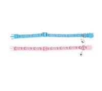 CORHAD 2Pcs Reflective Cat Collar Breakaway Design with Bells Stylish Neckwear for Cats Pink Sky and Comfortable for All