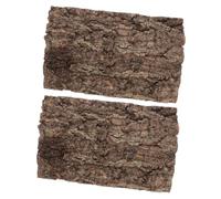 CORHAD 2pcs Reptile Cork Bark Terrarium Background Decor for Lizard Chameleon Turtle Bearded Dragon Fish Tank Reptile Climbing Mat Habitat