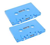 CORHAD 2pcs Retro Blank Audio Cassette Tapes for Music Party Decorations Colorful Diy Craft Supplies Light Blue