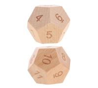 CORHAD 2pcs Sided Wooden Dice for Educational Math Counters for Early Learning Cognitive Development Interactive for Foundational Math and Mental Stimulation