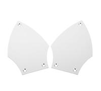 CORHAD 2pcs Silver Metal Bass Guitar Neck Truss Rod Cover Plate with Aluminum Alloy Headstock Backplate Replacement for Electric Guitars and Basses