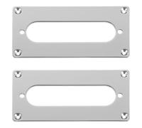 CORHAD 2pcs Silver Metal Guitar Pickup Frames with Stable Metal Construction and Protective Features, Flat Bottom Design, Hole Spacing 83.5mm and 37mm, Suitable for Electric Guitar Home