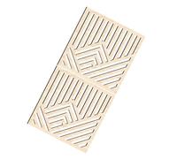 CORHAD 2pcs Small 3d Hollow Maple Wood Grain Wall Stickers Home Wooden Wall Art Panel Decorative Ornament for Living Room Bedroom Background