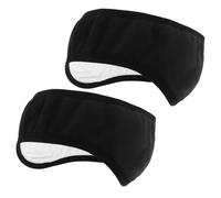 CORHAD 2pcs Soundproof Ear Muffs for Sleeping - Soft Comfortable Noise Reduction Ear Covers with Adjustable Headband, Black Hook-and-Closure, Suitable for Men, Women, Dormitory