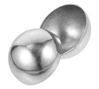 CORHAD 2pcs Stainless Steel Polished Hemisphere Ball Decorative Half Hollow Sphere Mirror Surface for Stair Handrails and Coffee Shops, Stylish Silver Gazing Ball Unique Effect