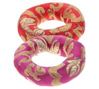CORHAD 2pcs Stylish Buddhist Sound Bowl Mats Cotton Cushions for Meditation Diameter Random Colors Comfortable Touch for Relaxation and Sound Healing