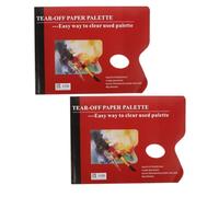 CORHAD 2pcs Tear-off Palette Paper Pads for Artists Sustainable Art Practice Acrylic Gouache Oil Paint Compatible Student Watercolor Trays