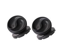 CORHAD 2pcs Traditional Round Calligraphy Inkslab with Lid Smooth Plastic Inkstone for Chinese Painting and Writing Durable Household Ink Dish for Beginners and Artists