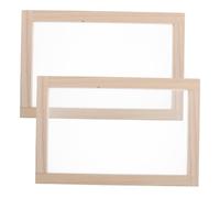 CORHAD 2pcs Traditional Wooden Papermaking Screen Frame Pine Wood DIY Pulp Art Kit for Handmade Paper Craft Mold for Paper Making Projects