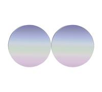 CORHAD 2pcs Ultra-thin Iridescent Plastic Loose Powder Cases with Stretch Net Flip Lid, Portable Refillable Powder Storage Boxes with Puff, Travel-friendly Makeup Setting Containers