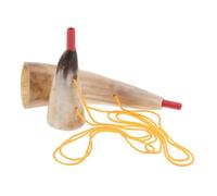CORHAD 2pcs Viking War Blowing Horns Made of Authentic Ox Horn Comfortable and Versatile Cheering Props for Halloween and Party Performance Activities