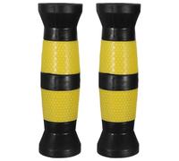 CORHAD 2pcs Weight Lifting Grips for Dumbbells - Thick Grip Handle Covers - Non-Skid Fitness Accessories for Gym Sports Home Exercise Equipment Black Yellow