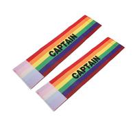 CORHAD 2pcs Wide Adjustable Rainbow Captain Armband for Soccer Training Elastic Sports Band for Adults and Youth High Visibility Team Leadership Accessory for Football and Basketball