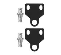 CORHAD 2pcs Wireless Microphone Receiver Antenna Mount Bracket with Bnc Jack Panel Mount Female Connector, Metal U Bracket for Communication Systems and Professional Stage Use