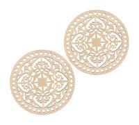 CORHAD 2pcs Wooden Bag Bottom DIY Craft Base with Pre-drilled Smooth Wood for Crochet Knitting Basket Shaping Pads for Sewing Quilting Embroidery Projects