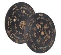 CORHAD 2pcs Wooden Divination Board Decorative Tarot Plate for Dowsing for Beginners Home Metaphysical Practices High Grade Wood Lightweight and Compact