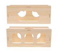 CORHAD 2pcs Wooden Hamster Hideaway with Exploring Platform and Nesting Chamber Lightweight Portable Guinea Pig Tunnel and Rabbit Shelter Easy-clean Secure Playhouse for Small Pets