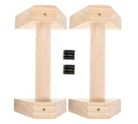 CORHAD 2pcs Wooden Push Up Bars Russian Style Parallettes for Handstand Training Anti-slip Workout Handles for Floor Calisthenics Home Gym Equipment Men Women