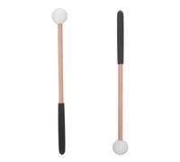 CORHAD 2pcs Xylophones Percussion Mallets with Rubber Head and Wood Handle, 9.5 Inch Non-slip Grip Drum Sticks for Tongue Drum, Glockenspiel, Marimbas, Woodblock and More