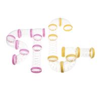 CORHAD 2sets Hamster Toy Tunnel Adventure Pipe Playground Exercise for Mouse Hamster Gerbil DIY Assorted