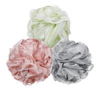 CORHAD 3 Pcs Bath Loofahs Body Sponges Shower Scrubbers Pe Material Adorable Design Easy to Use Removing Dirt and Dead Skin Cells Assorted Colour for Bath and Shower Use