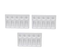 CORHAD 3 Pcs Plastic Color Mixing Boards White Rectangle Shape Lightweight Design Paint Palette Trays for Arts and Crafts Professional Watercolor Painting