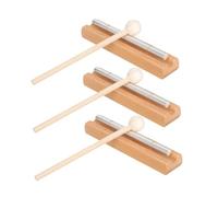 CORHAD 3 Sets Wooden Hand Chimes with Mallet Hand Bells for Mindfulness Yoga Prayer Classroom Management Portable Percussion Instruments for Teachers