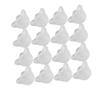 CORHAD 300pcs Handmade Glass Trumpet Flower Charms Floral Beads DIY Floral Jewelry Supplies DIY Jewelry Beads White