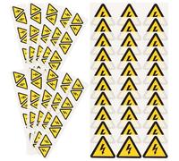 CORHAD 30pcs Danger High Voltage Electrical Hazard Warning Stickers Adhesive Labels Yellow Triangle Lightning Symbol, Safe for Use Equipment Warning Electrical Room Sign for Industrial