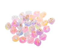 CORHAD 30pcs Glow the Dark Resin Seashell Charms for DIY Creativity and Versatile Use, Small Flatback Shell Beads with Unique Design and High Realism, for Fridge Magnets and Photo